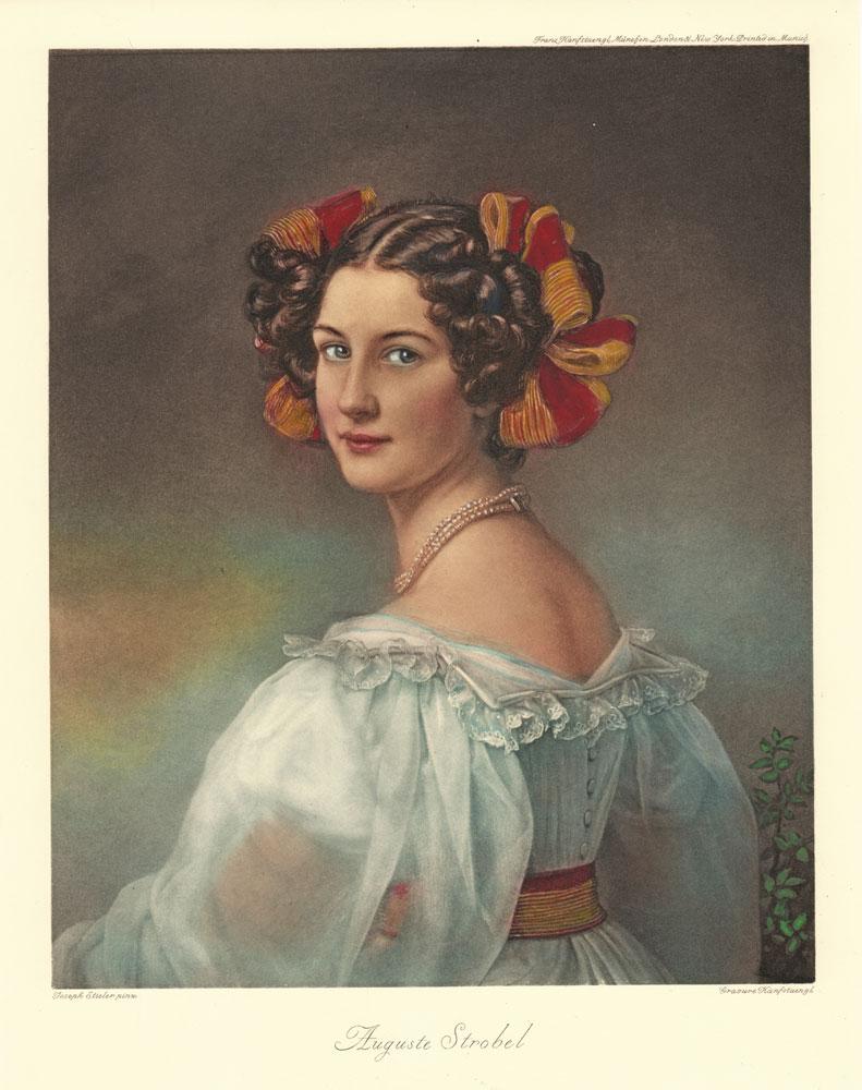 Portrait von Auguste Strobl Kunstdruck Tiefdruck