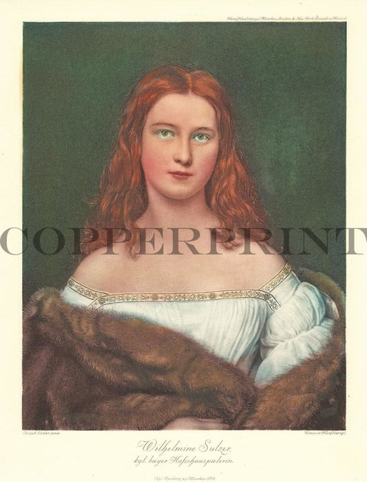 Portrait von Wilhelmine Sulzer Kunstdruck Tiefdruck