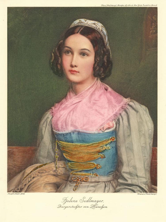 Portrait von Helene Sedlmayr Kunstdruck Tiefdruck