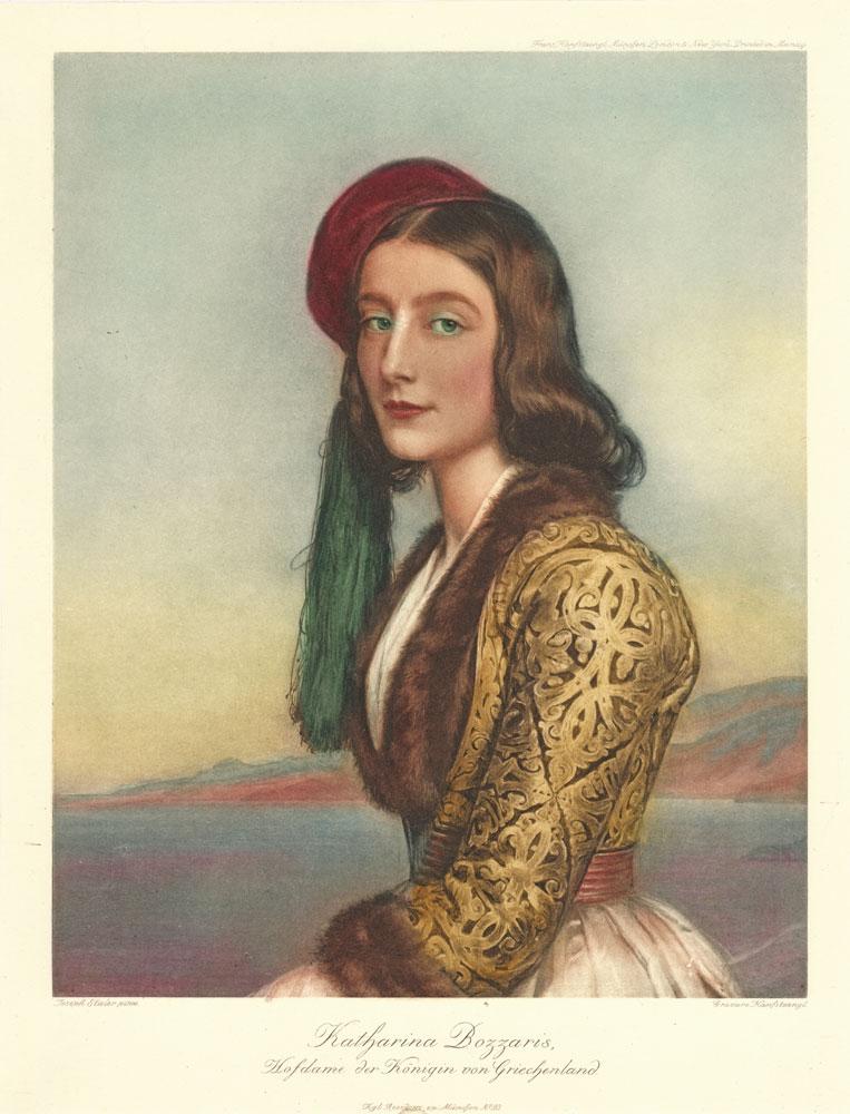 Portrait von Katharina Botzaris Kunstdruck Tiefdruck