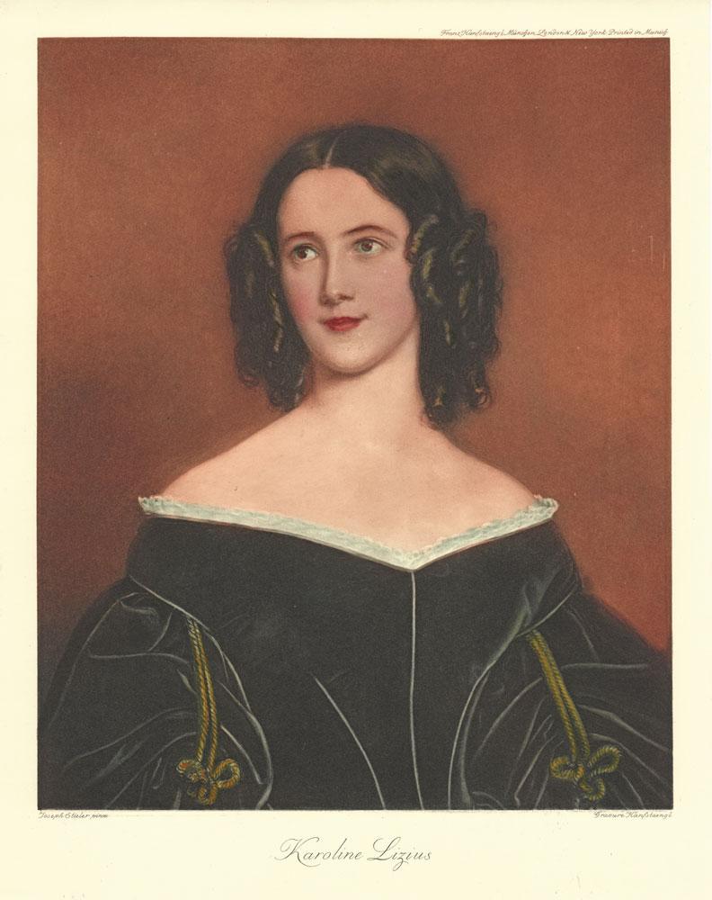 Portrait von Caroline Lizius Kunstdruck Tiefdruck