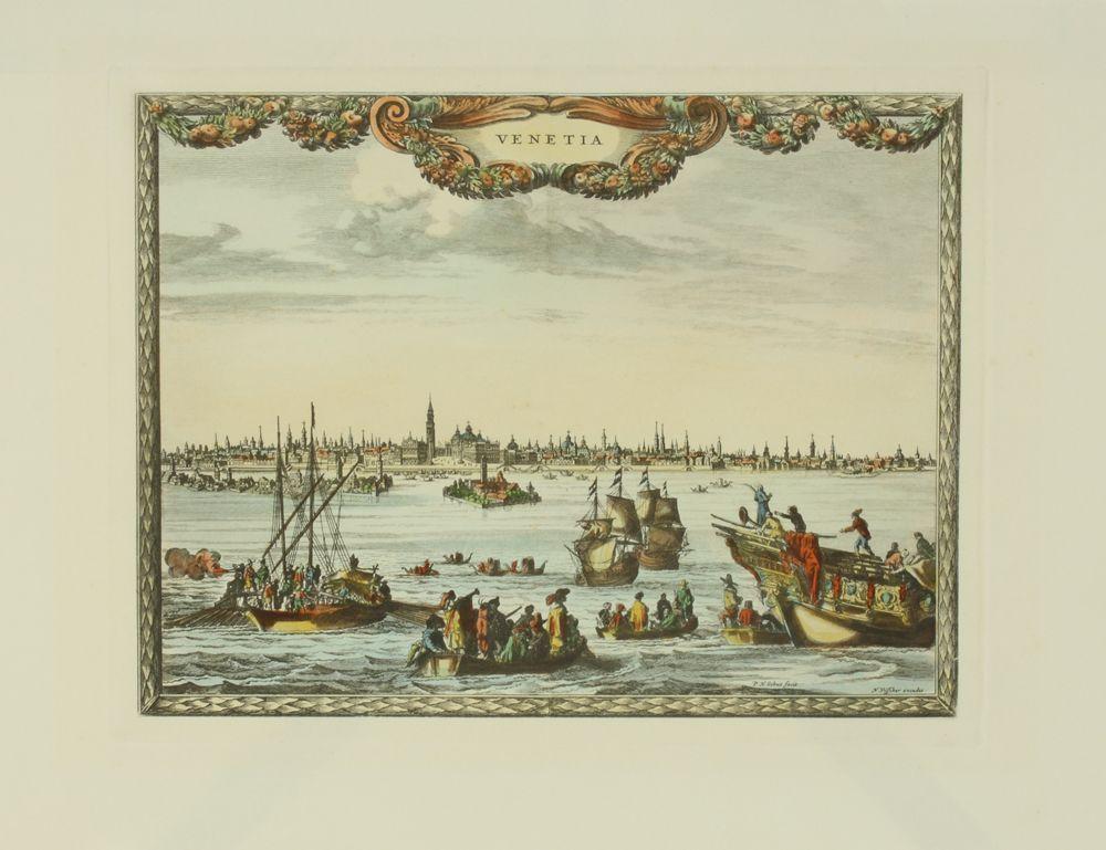 Stadtansicht von Venedig Kunstdruck Tiefdruck