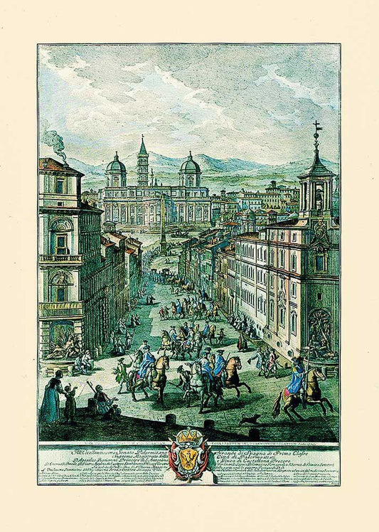Stadtansicht von Rom Kunstdruck Tiefdruck