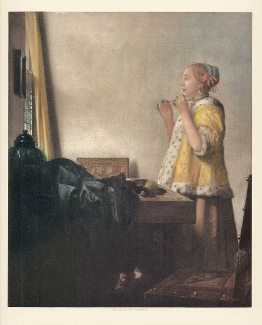 Mädchen mit Kette (Barock) - Jan Vermeer van Delft